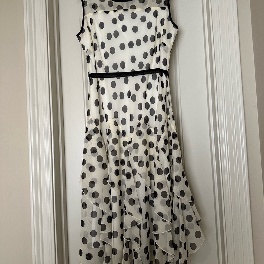 Dress Barn Black and White Polka Dot Dress